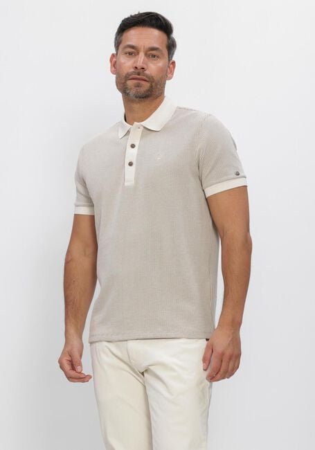Beige CAST IRON Polo-Shirt REGULAR FIT TWO TONE WAFFLE - large