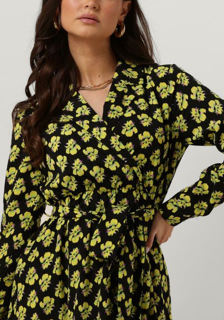 Gelbe COLOURFUL REBEL Maxikleid VIVIAN BIG FLOWER MAXI DRESS - large