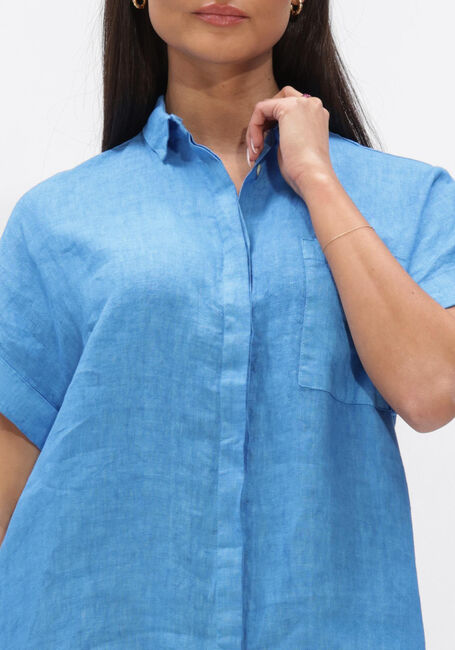 Blaue BY-BAR Minikleid HELLA LINEN DRESS - large