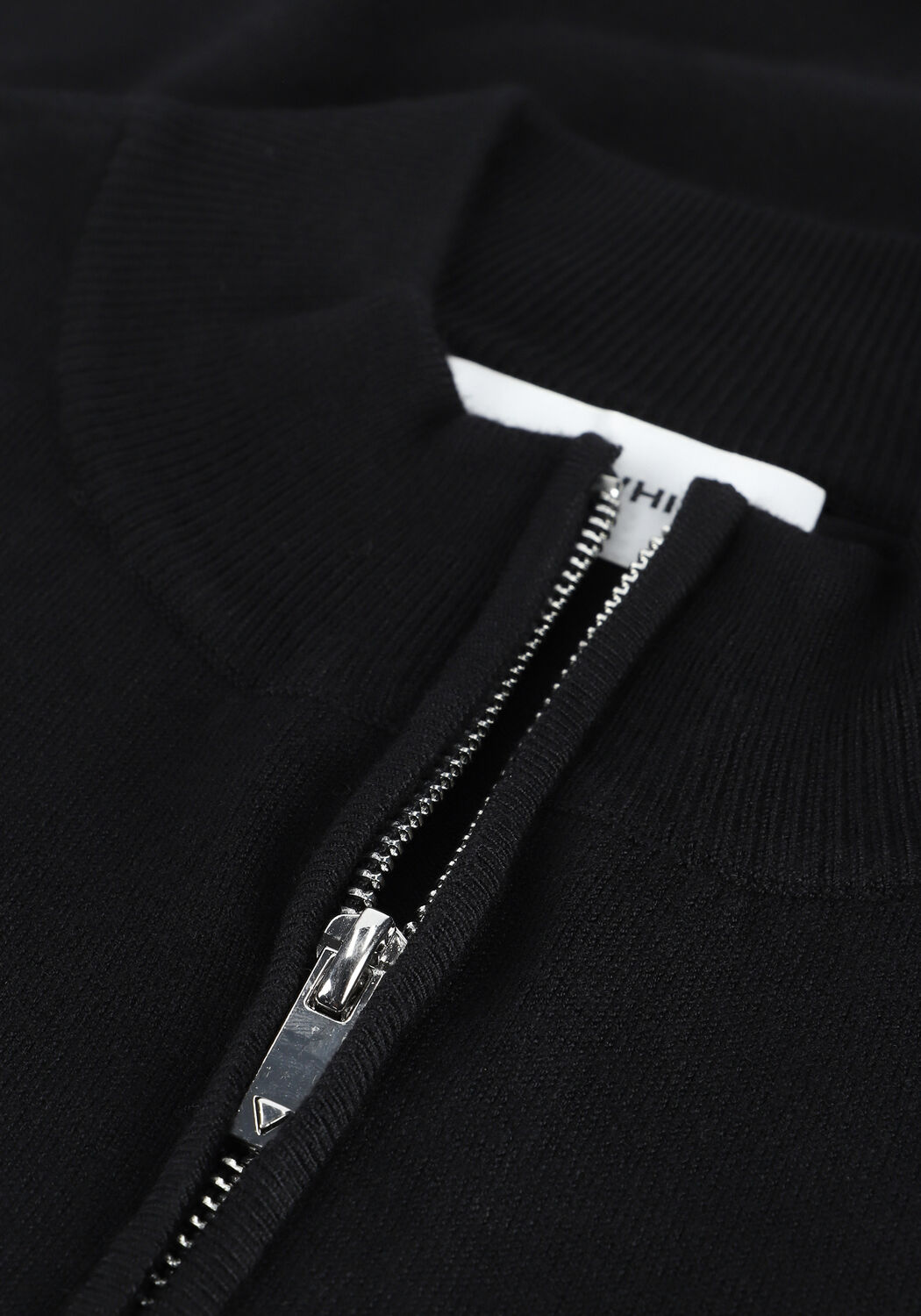 Schwarze PUREWHITE Pullover ESSENTIAL KNIT HALF ZIP LS - large