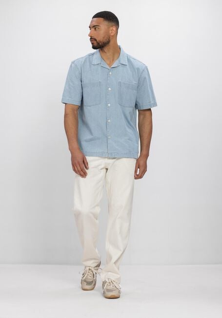 Hellblau SELECTED MEN Casual-Oberhemd SLHRLXCARLO DENIM SS SHIRT  RESORT - large