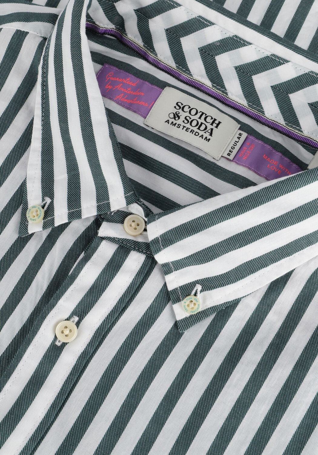 Gr&uuml;ne SCOTCH & SODA Casual-Oberhemd REGULAR-FIT STRIPED SHIRT - large