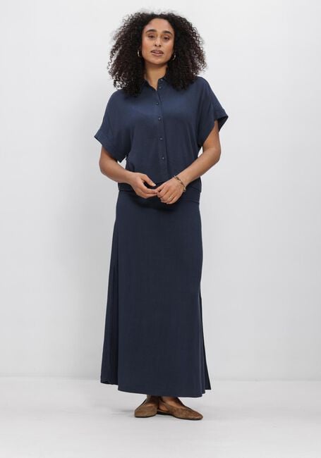 Dunkelblau SELECTED WOMEN Maxirock SLFVIVA HW ANKLE LINEN BLEND SKIRT - large