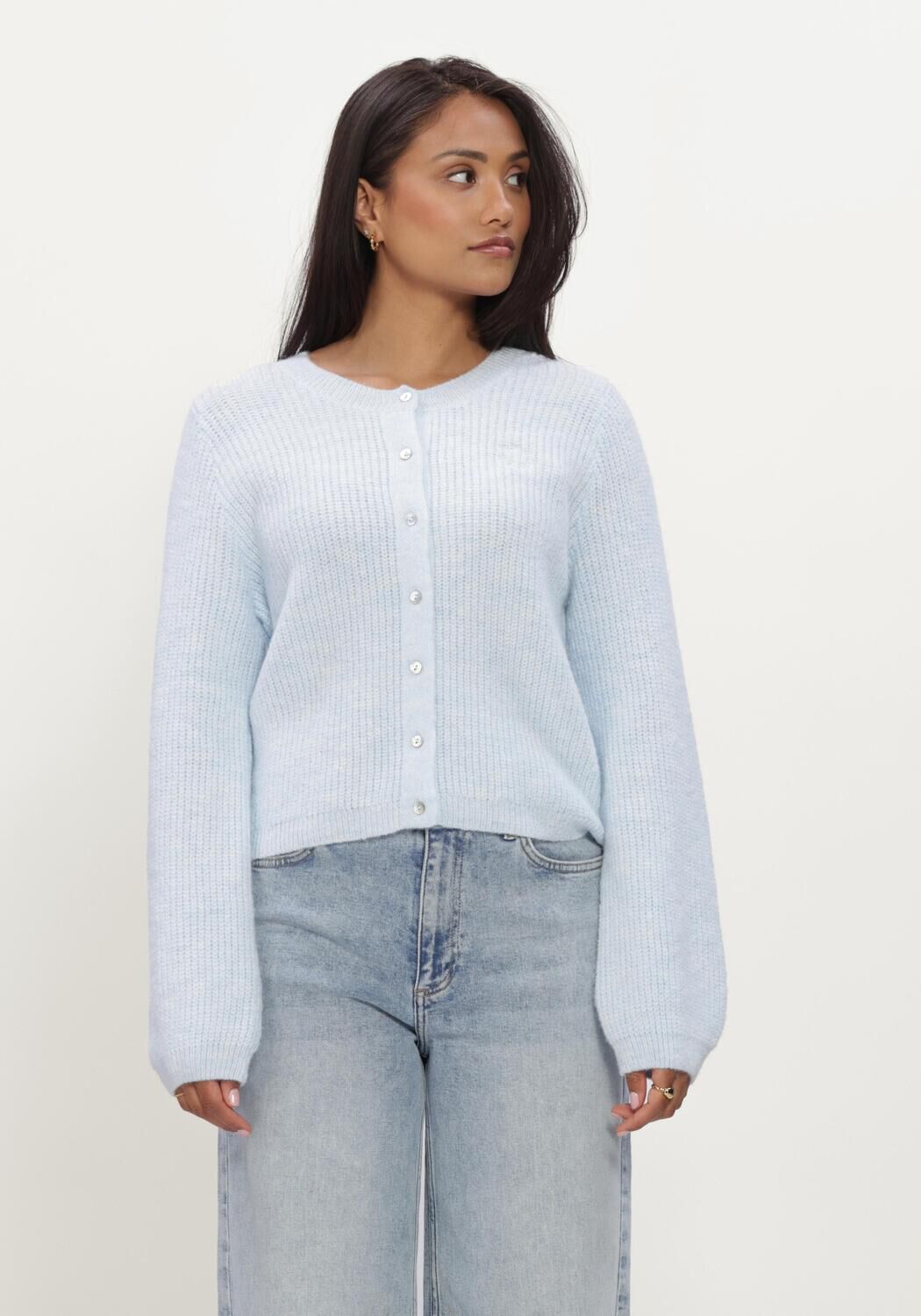 Hellblau MODSTR&Ouml;M Pullover CRISMD CARDIGAN - large
