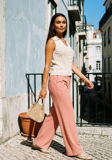 Ecru MOS MOSH Tops & T-shirts MMRINJA MARISOL LINE KNIT TOP - large