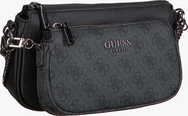 Graue GUESS Umhängetasche MIKA DOUBLE POUCH CROSSBODY - large