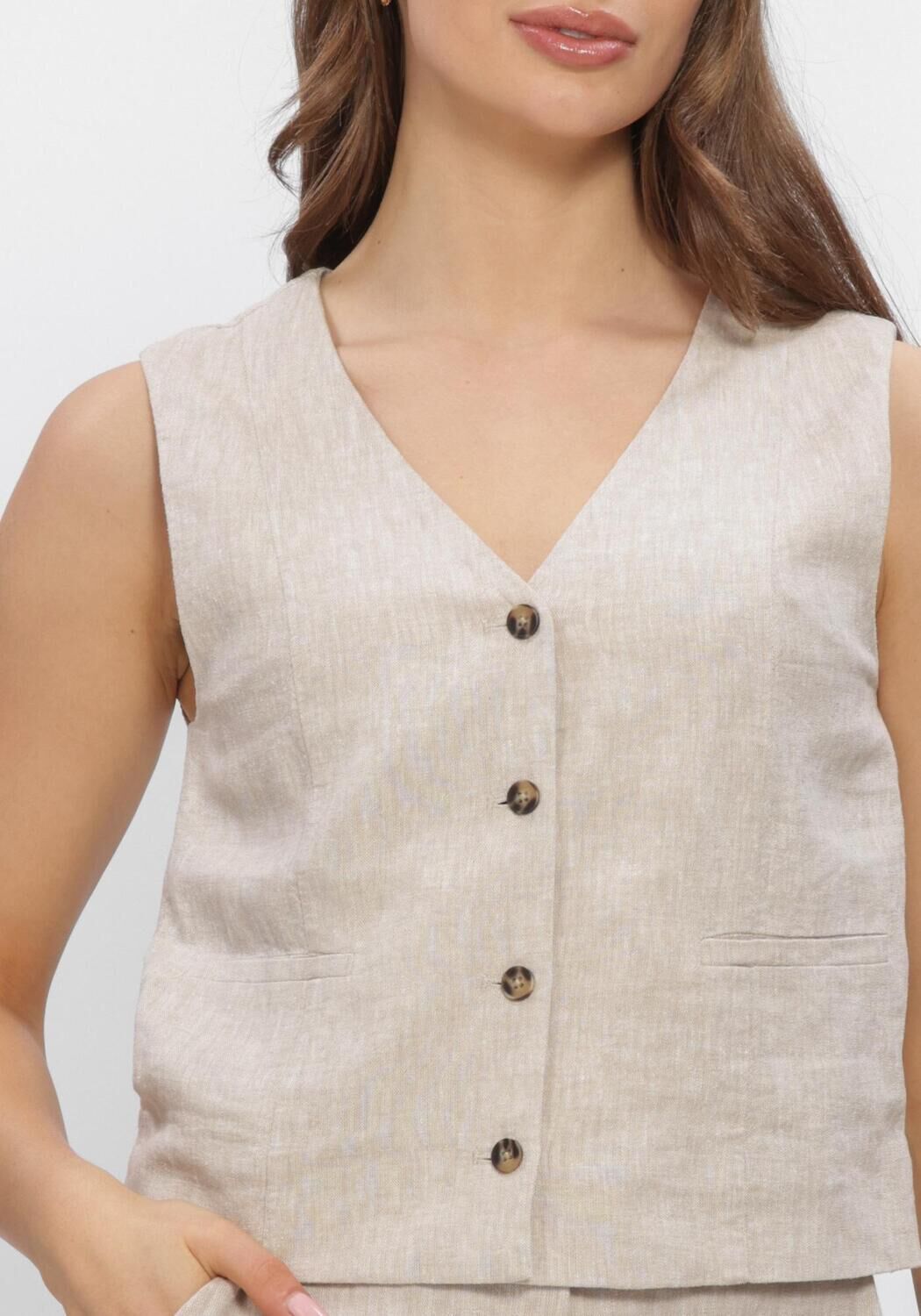 Sand MSCH COPENHAGEN Jacken MSCHVIANA GINIA V NECK WAISTCOAT - large