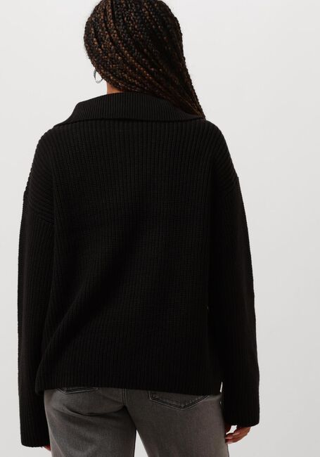 Schwarze SELECTED FEMME Rollkragenpullover SLFBLOOMIE LS KNIT HALF ZIP - large