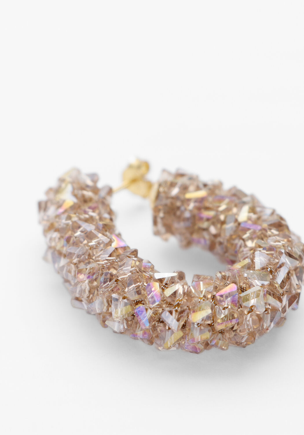 Goldfarbig LOTT. GIOIELLI Ohrringe CREOLE RAW - large