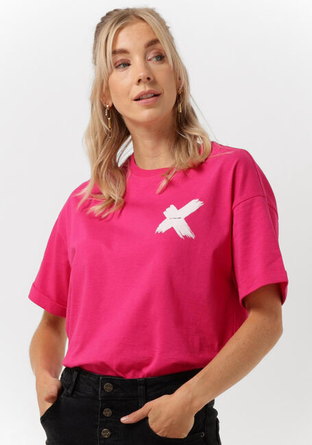 Fuchsie ALIX THE LABEL T-shirt LADIES KNITTED X T-SHIRT - large