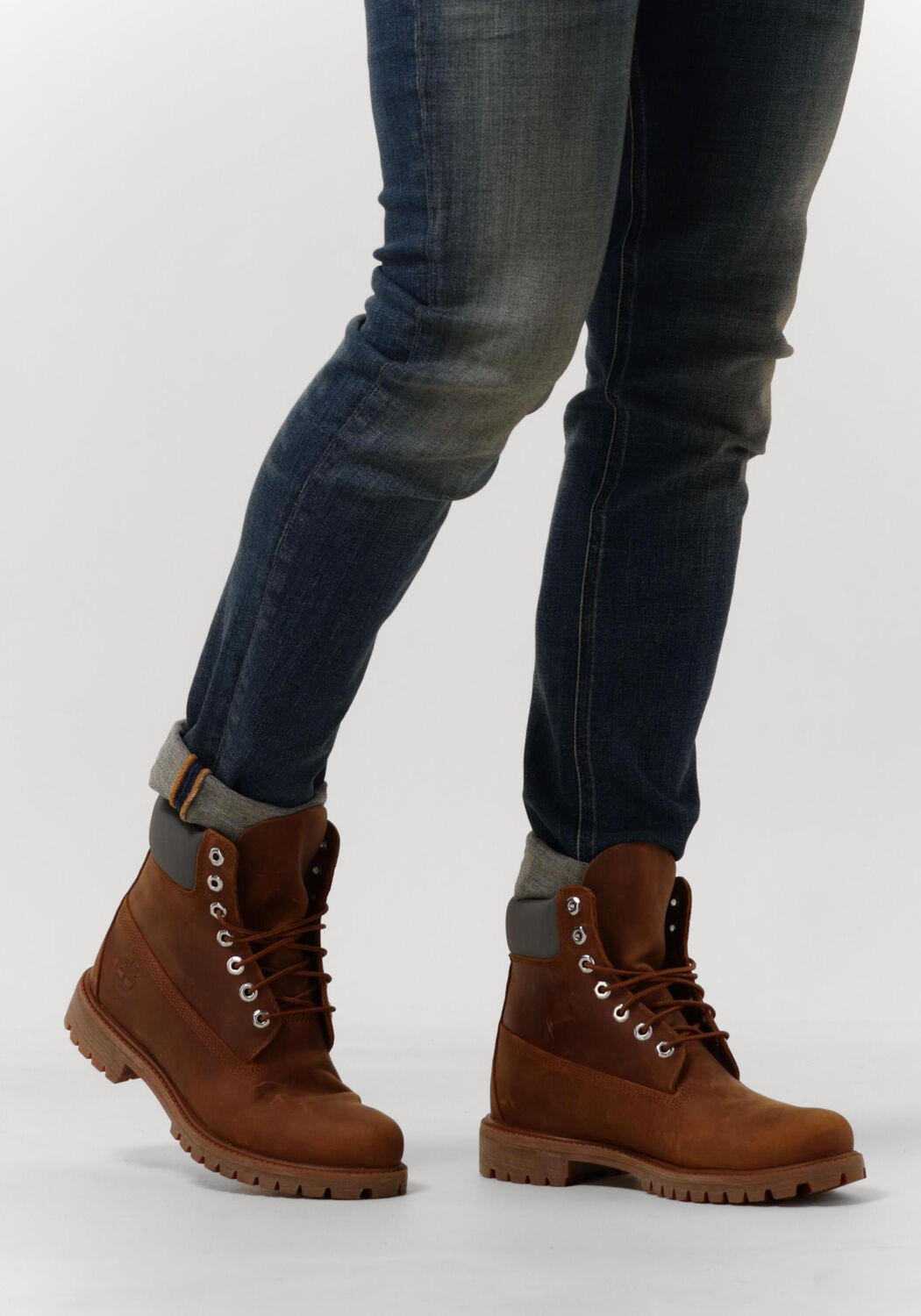 Braune TIMBERLAND Schn&uuml;rboots 6INCH PREMIUM BOOT M - large