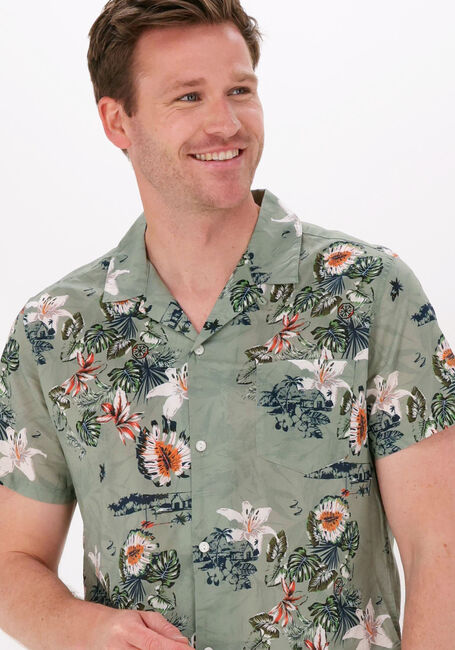 Grüne DSTREZZED Casual-Oberhemd RESORT SHIRT S/S TROPICAL MIX VOILE - large