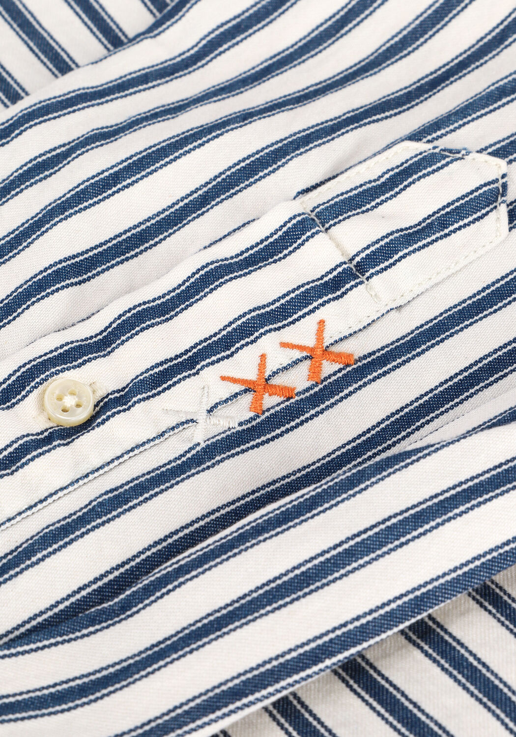 Dunkelblau SCOTCH & SODA Casual-Oberhemd INDIGO STRIPED 2-POCKET REGULA - large