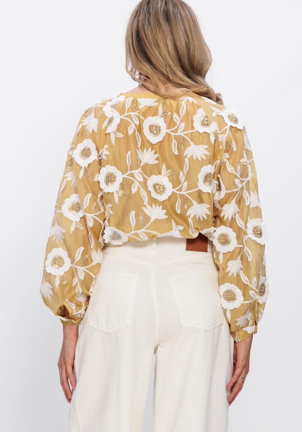 Goldfarbene AAIKO Blusen ALANZA 3D TEN 518 - large