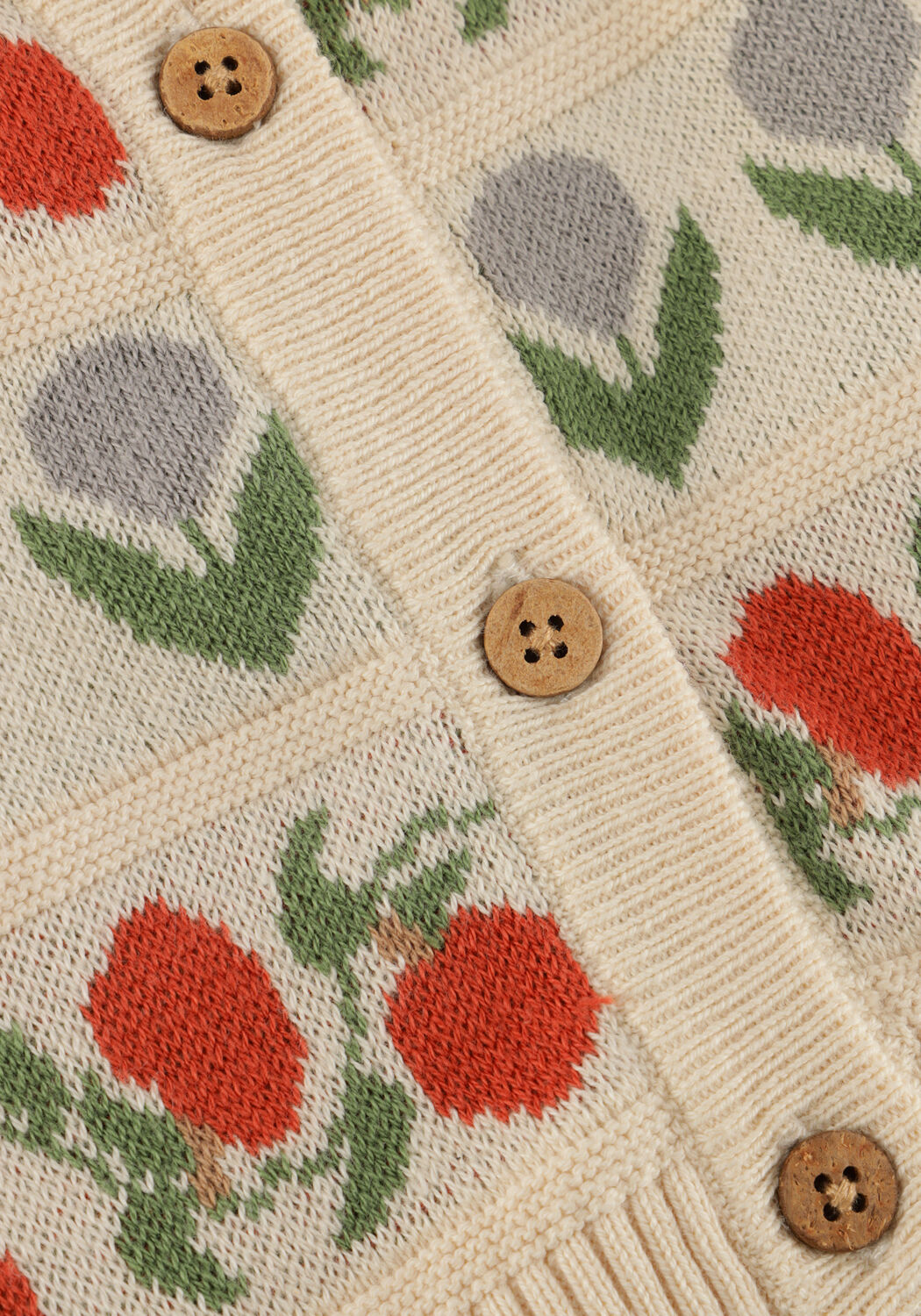 Ecru LIL' ATELIER Strickjacke NBFLAMAI LS KNIT CARD - large