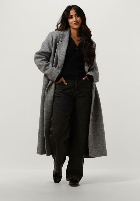 Graue ALIX THE LABEL Mäntel LONG WOOL COAT - large