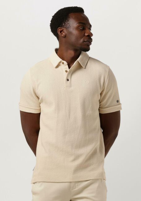 Beige CAST IRON Polo-Shirt SHORT SLEEVE POLO TWILL - large