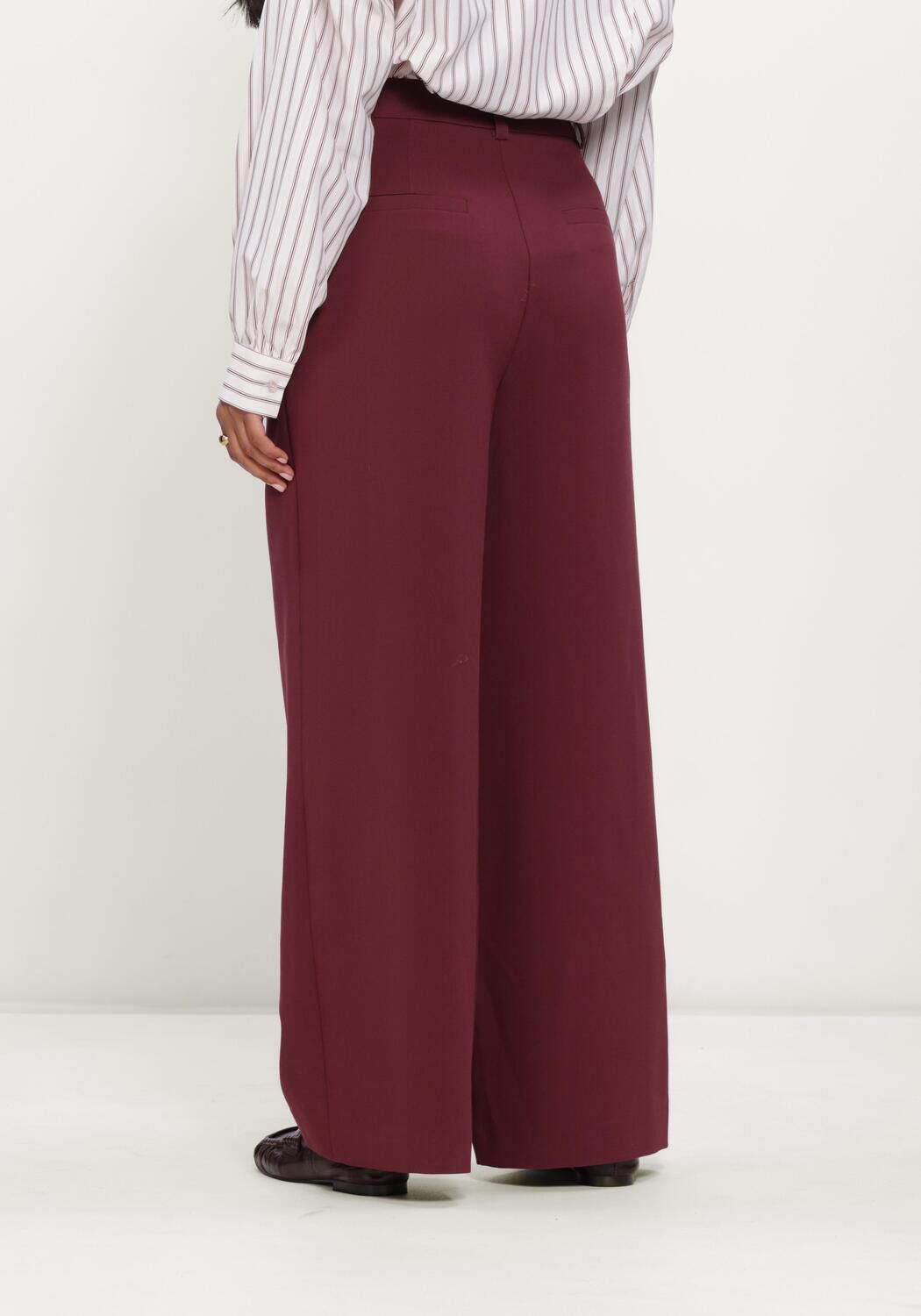 Bordeaux MODSTR&Ouml;M Weite Hose GALEMD WIDE PANTS - large