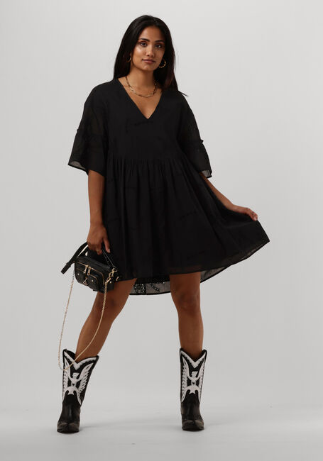 Schwarze ALIX THE LABEL Minikleid LADIES WOVEN BRODERIE A-LINE DRESS - large