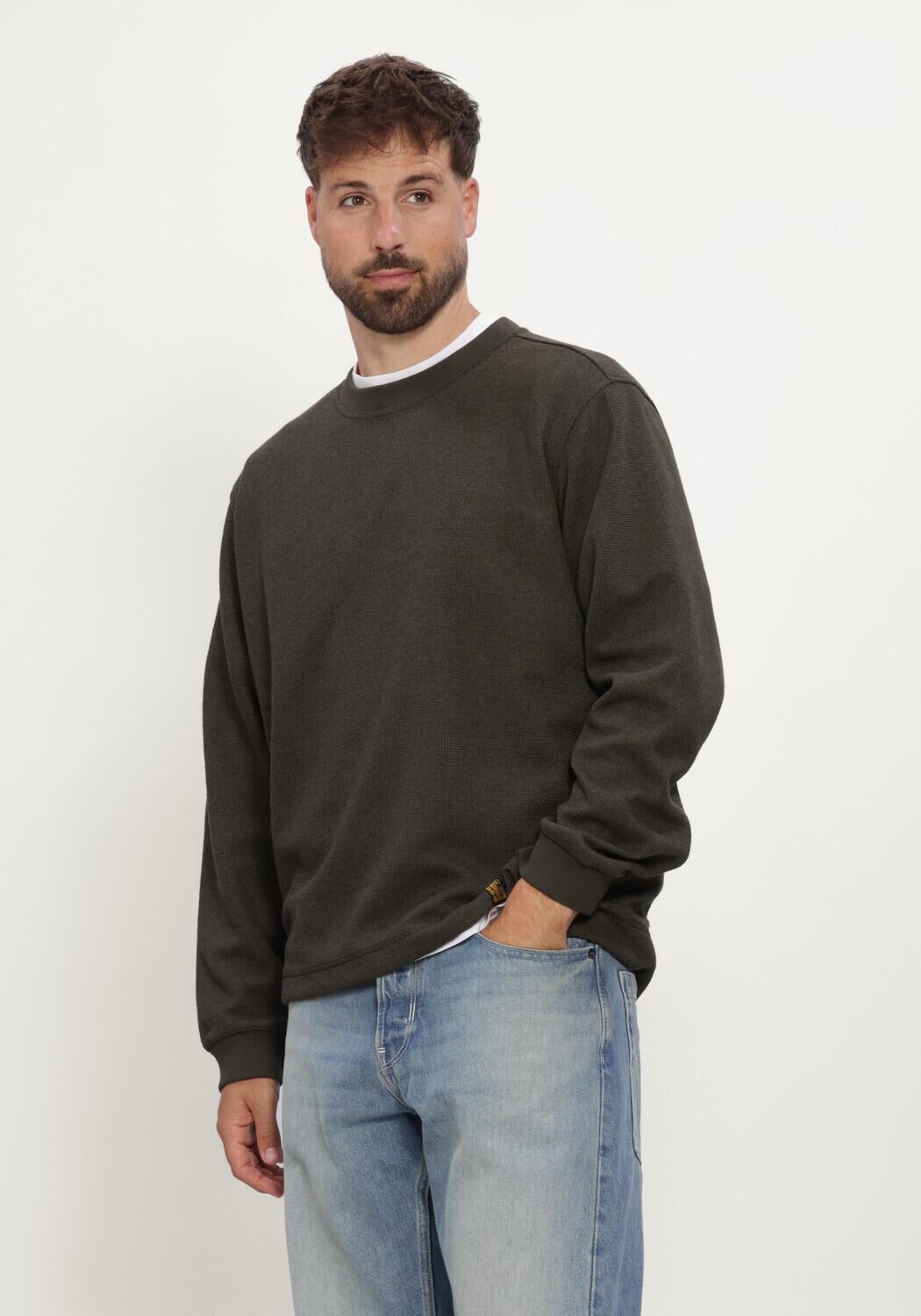 Dunkelgr&uuml;n G-STAR RAW Pullover TWEETER BRUSHED R L\S - large