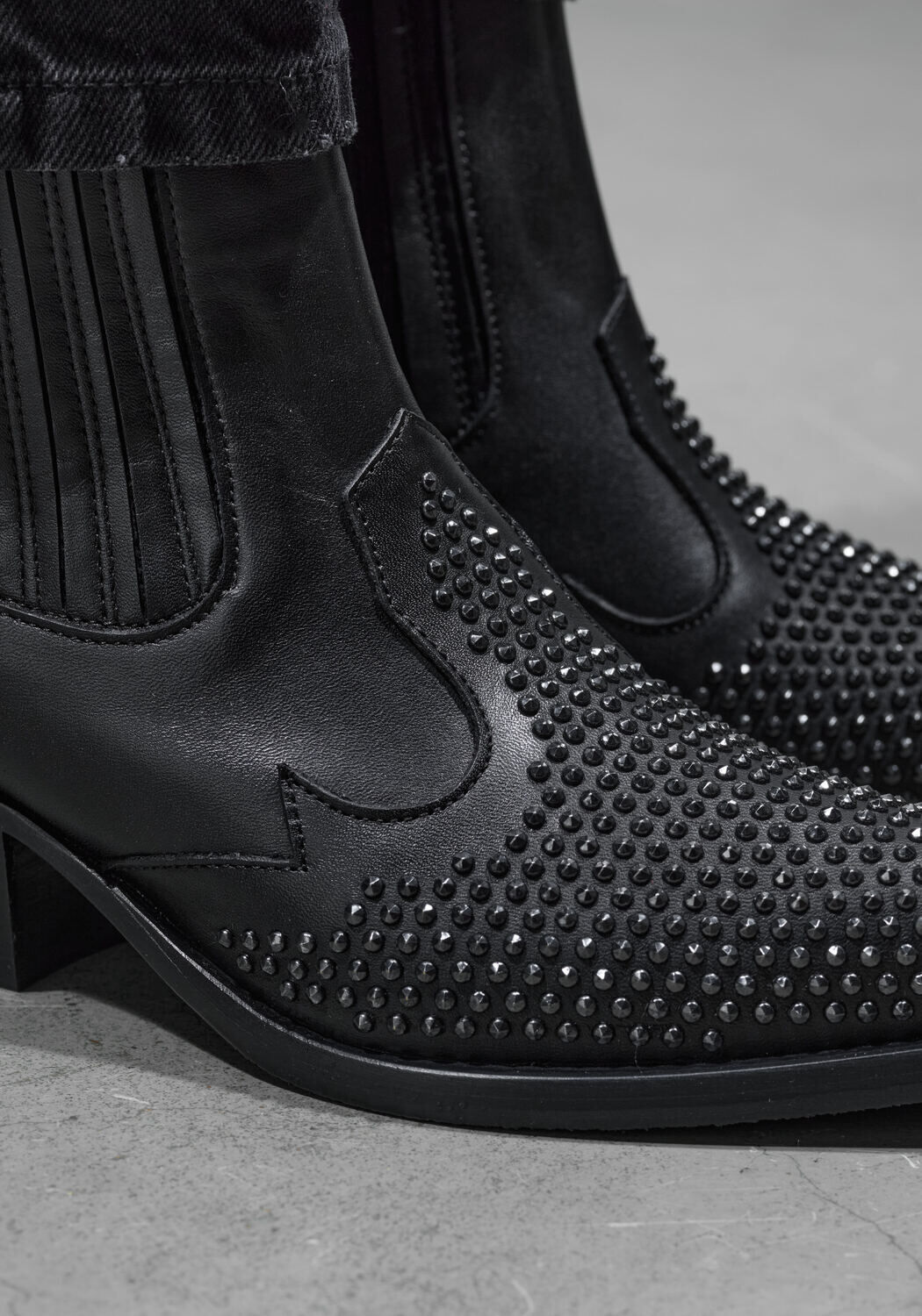 Schwarze STEFANO LAURAN Stiefeletten 9706R - large