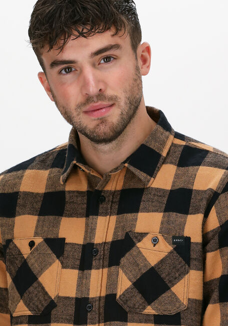 Camelfarbene EDWIN Casual-Oberhemd LABOUR SHIRT LS - large