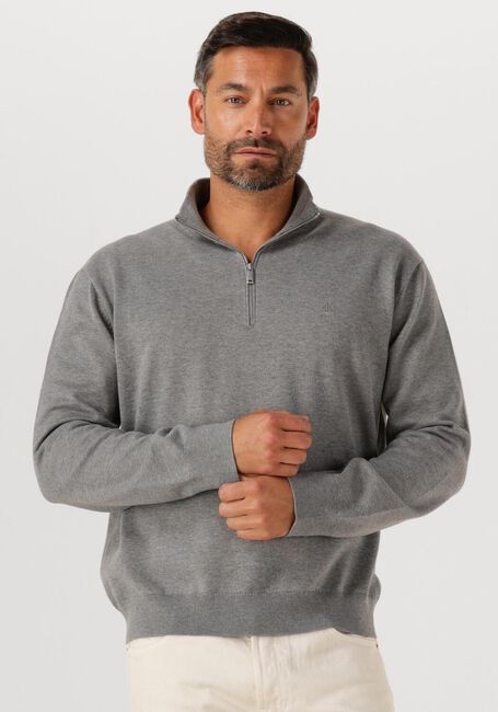Graue CALVIN KLEIN Pullover LS SUPIMA QZ SWEATER 12GG - large