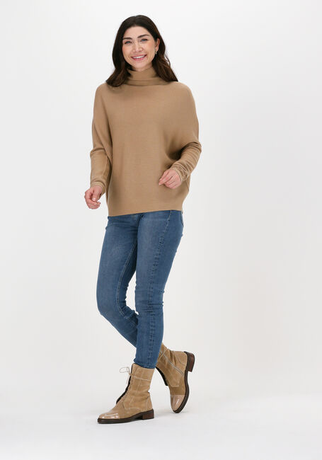 Camelfarbene DRYKORN Rollkragenpullover LIORA - large