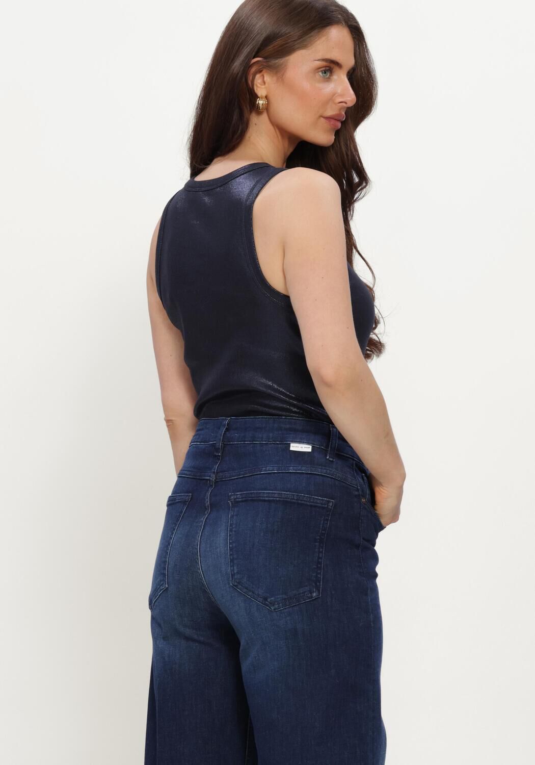 Blaue SUMMUM Tanktops RIB TANKTOP COTTON RIB - large