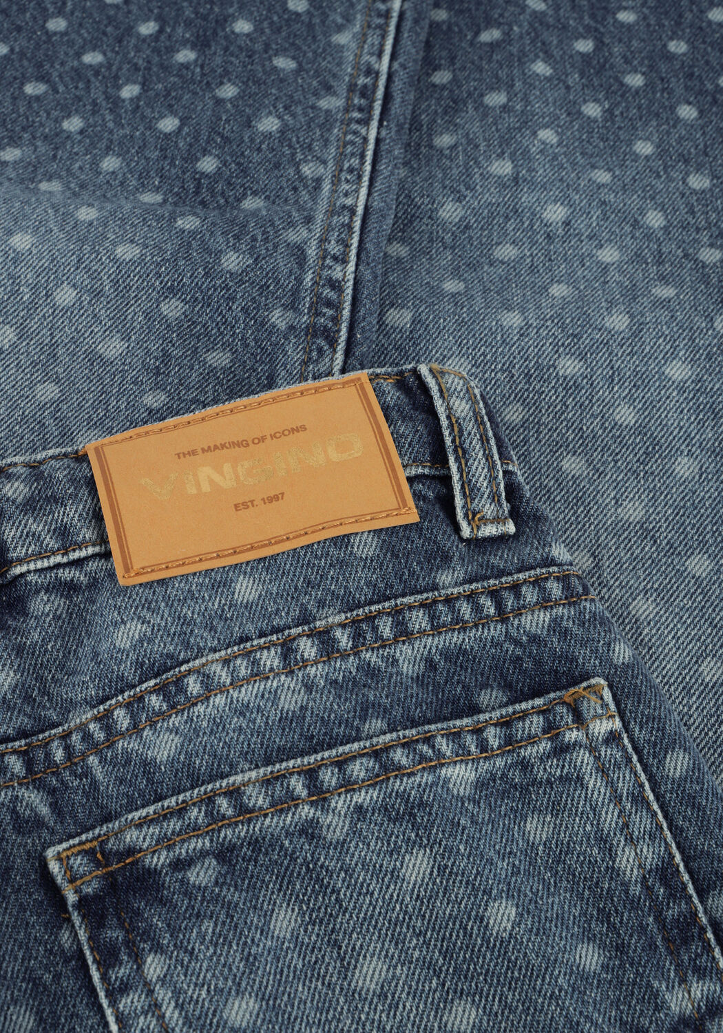 Blaue VINGINO Straight leg jeans CATO DOTS - large