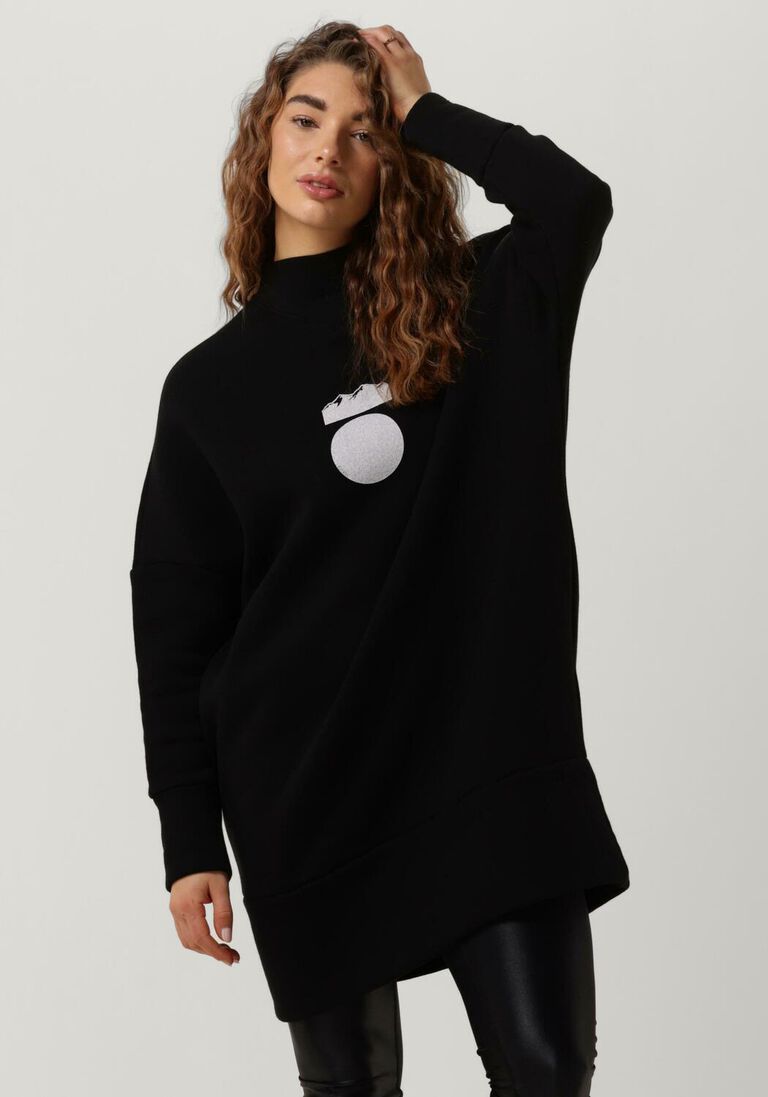 schwarze 10days minikleid v-neck collar dress