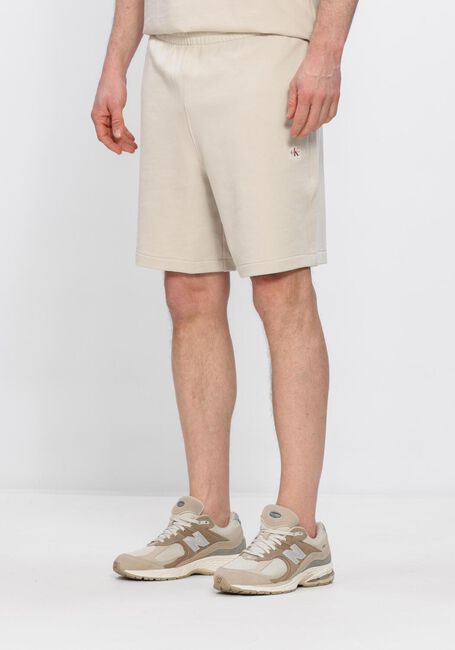 Sand CALVIN KLEIN Kurze Hose EU 350TERRY BADGE SHORT - large
