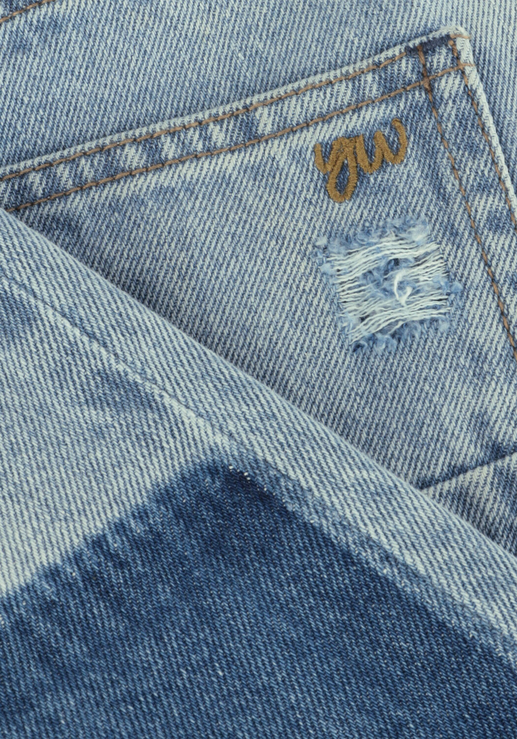 Blaue YOUR WISHES Straight leg jeans PATCHWORK JEANS - large