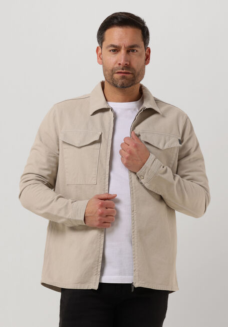 Sand PUREWHITE Overshirt TWILL OVERSHIRT WITH ZIPPER AND POCKETS ON CHEST - large