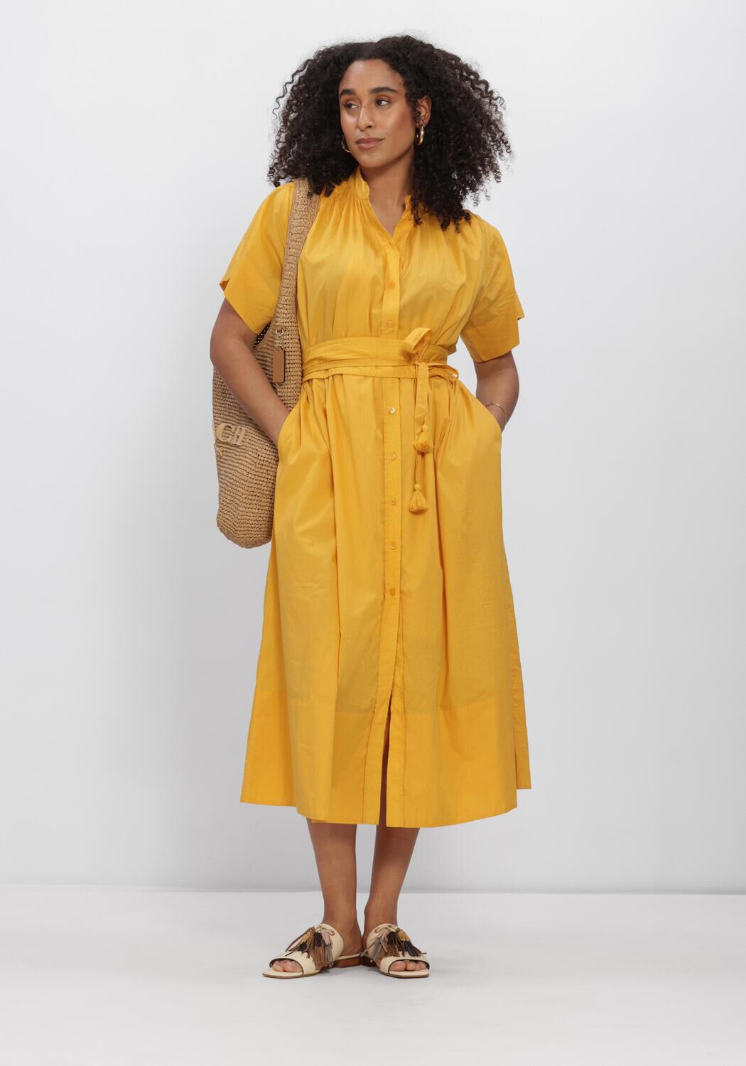Gelbe VANESSA BRUNO Midikleid CIAO - large