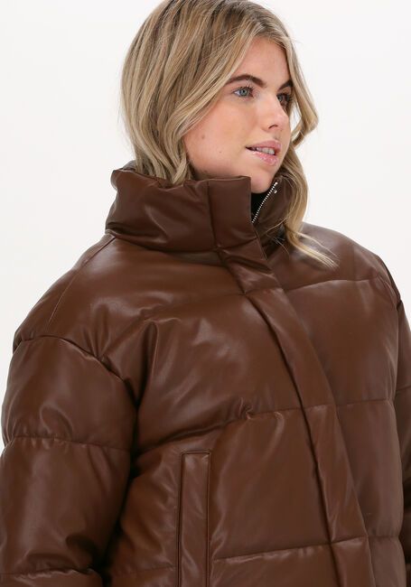Braune RIANNE MEIJER x NA-KD Wattierte Jack PU PADDED JACKET - large