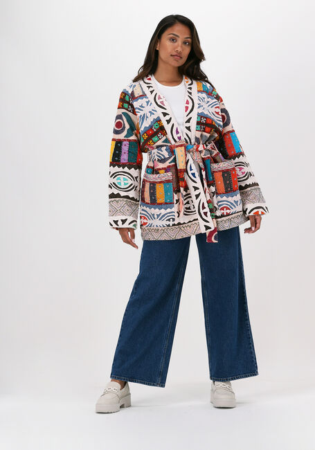 Mehrfarbige/Bunte SISSEL EDELBO Kimono MARRAKESH MULTI PATCH WORK JAC - large