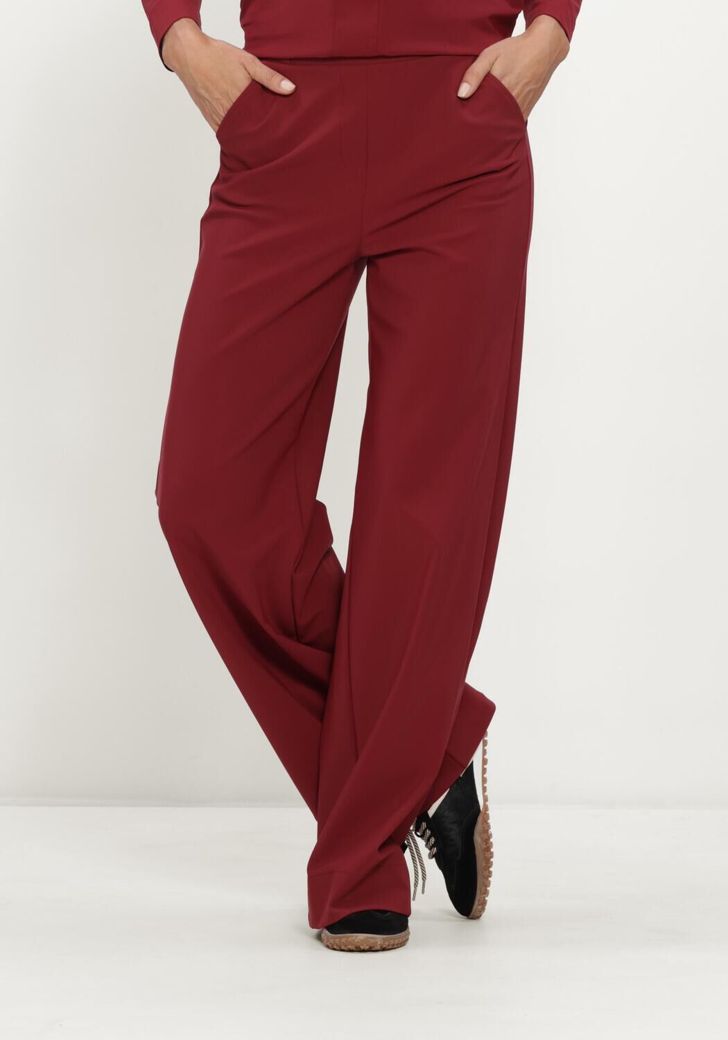 Bordeaux STUDIO ANNELOES Weite Hose LEXIE BONDED TROUSERS - large