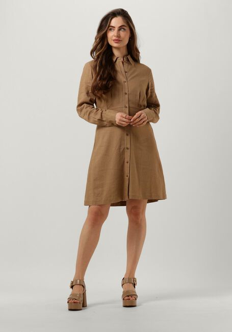 Braune SELECTED FEMME Minikleid SLFELOISA LS SHORT SHIRT DRESS - large