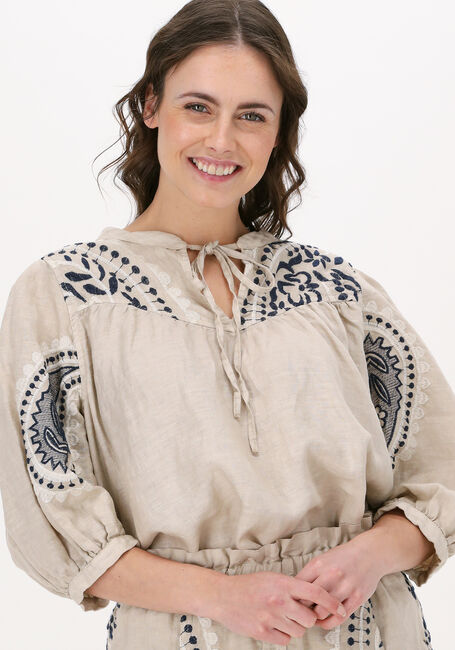 Sand GREEK ARCHAIC KORI Blusen SHORT SLEEVE BLOUSE PAISLEY - large