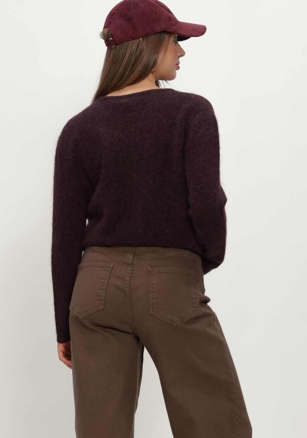 Bordeaux BOII STUDIOS Strickjacke FLORA - large