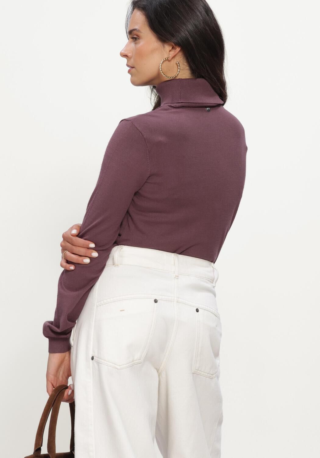 Bordeaux SILVIAN HEACH Pullover SWEATER TURTLENECK RECIK - large