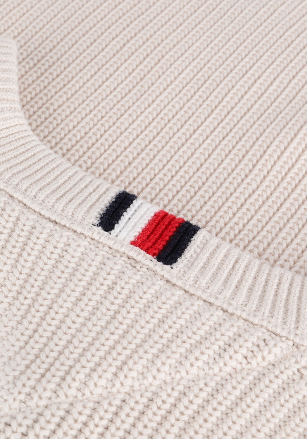 Beige TOMMY HILFIGER Pullover RIB TEXTURE CREW NECK - large