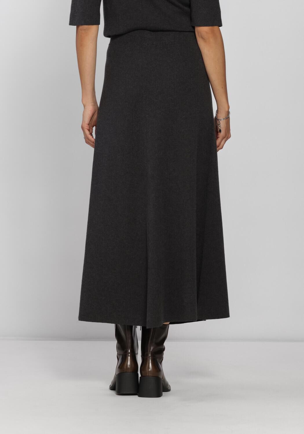 Anthrazit KNIT-TED Strickjacke VEERLE SKIRT - large