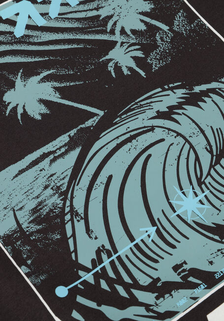 Graue INDIAN BLUE JEANS T-shirt T-SHIRT BACKPRINT WAVE - large