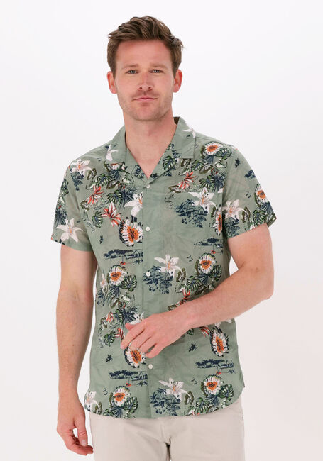 Grüne DSTREZZED Casual-Oberhemd RESORT SHIRT S/S TROPICAL MIX VOILE - large
