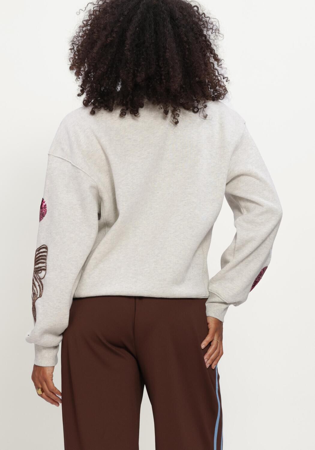 Hellgrau POM AMSTERDAM Sweatshirt SASCHA TAKE THE STAGE - large