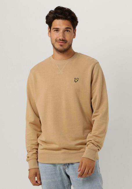 Khaki LYLE & SCOTT Pullover CREW NECK SWEATSHIRT - large