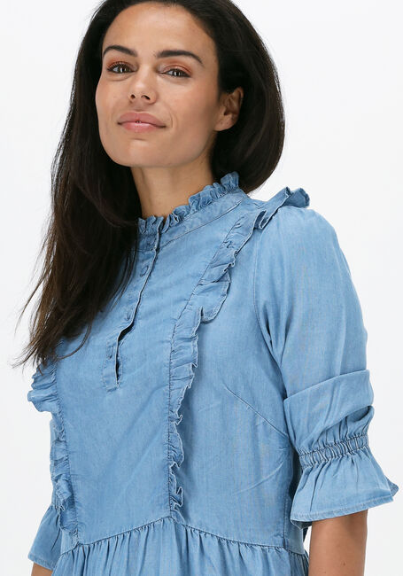 Blaue DEA KUDIBAL Midikleid SILJA NS (CO) - DRESS WITH RUFFLES - large