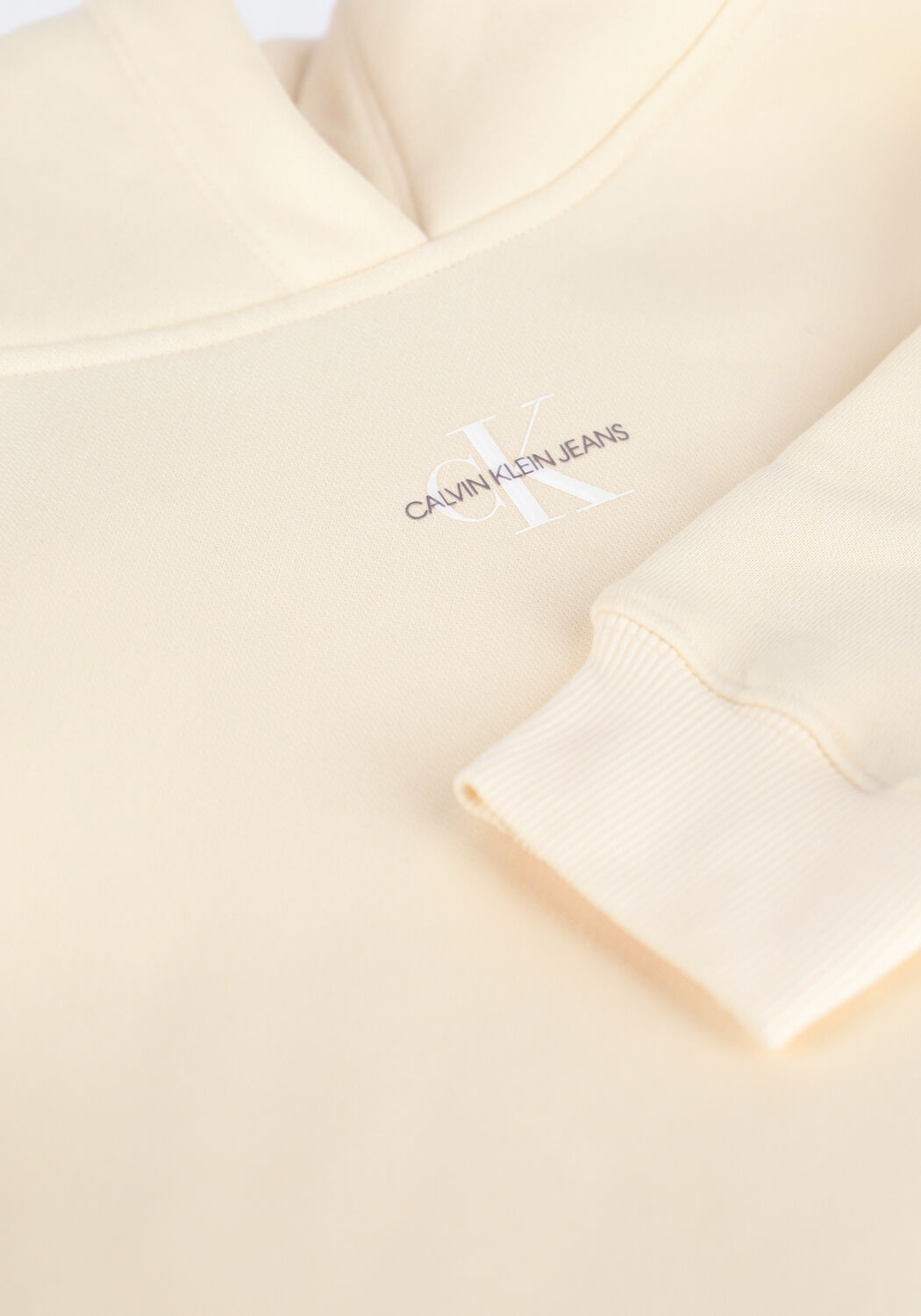 Creme CALVIN KLEIN Sweatshirt MICRO MONOGRAM HOODIE 7 - large